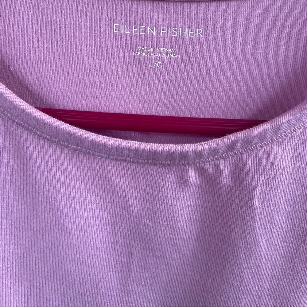 Eileen Fisher- “Round Neck Slim Tank” In Magnolia- Size Large NWT! - Picture 7 of 8